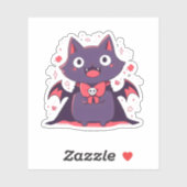かわいいヴァンパイア猫 シール (シート)