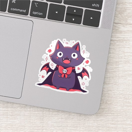 かわいいヴァンパイア猫 シール (詳細)