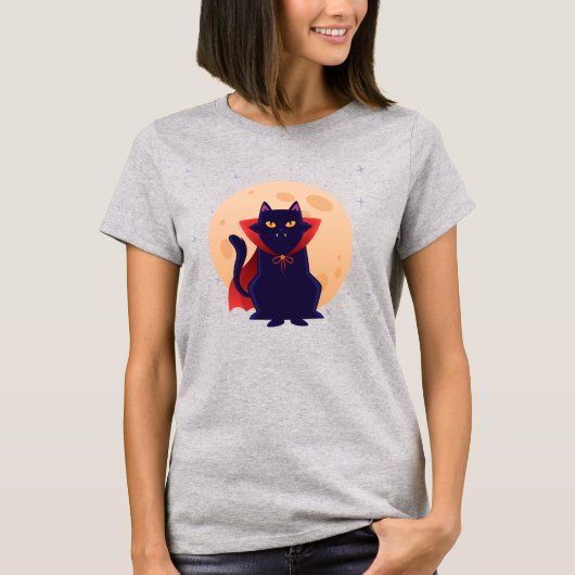 かわいいヴァンパイア猫 Tシャツ (正面)