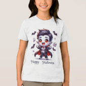 かわいいヴァンパイア – ハロウィーンコスチューム トライブレンドＴシャツ (正面)
