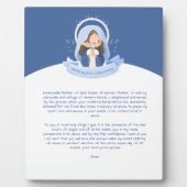 かわいいヴァージンメアリー祈りの言葉 フォトプラーク (正面)