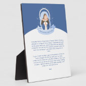 かわいいヴァージンメアリー祈りの言葉 フォトプラーク (側面)