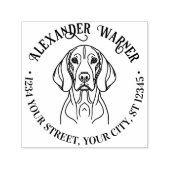 かわいいヴィツラドッグヘッド名差出人住所 セルフインキングスタンプ (デザイン)