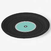 かわいいヴィニル記録パーティープレート ペーパープレート (アングル)