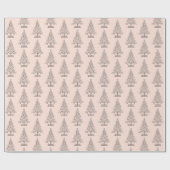 かわいいヴィンテお洒落ージクリスマスパステルピンク ラッピングペーパー (フラット)
