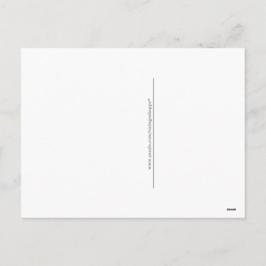 かわいいヴィンテージうさぎクリスマスシーン シーズンポストカード (裏面)