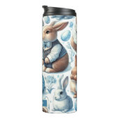 かわいいヴィンテージうさぎシームレス タンブラー (回転右)