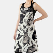 かわいいヴィンテージうさぎパターン エプロン (インサイチュ)