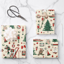 かわいいヴィンテージおもちゃクリスマスツリーホース