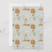 かわいいヴィンテージかかしハロウィンバッシュ 招待状 (裏面)