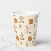 かわいいヴィンテージかかしハロウィンバッシュ 紙コップ (裏面)