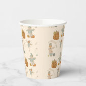 かわいいヴィンテージかかしハロウィンバッシュ 紙コップ (左)