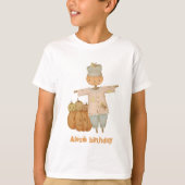 かわいいヴィンテージかかしハロウィンバッシュ Tシャツ (正面)