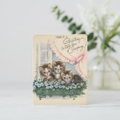 かわいいヴィンテージがカゴの挨拶に赤ちゃん シーズンカード (スタンド正面)