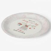 かわいいヴィンテージさくらんぼベビーシャワー ペーパープレート (アングル)