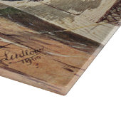 かわいいヴィンテージのオンドリとニワトリ カッティングボード (角)