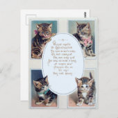 かわいいヴィンテージのクリスマスキャットおもしろい詩 ポストカード (正面/裏面)