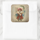 かわいいヴィンテージのクリスマスショップ スクエアシール (バッグ)