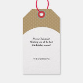 かわいいヴィンテージのクリスマスツリーと星 ギフトタグ (裏面)