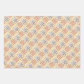 かわいいヴィンテージのクリスマスプレゼント絵を描ハンド ラッピングペーパーシート (正面2)