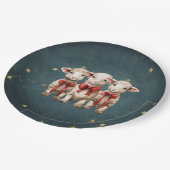 かわいいヴィンテージのクリスマスラブス ペーパープレート (アングル)