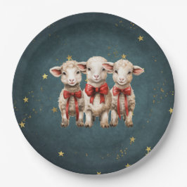 かわいいヴィンテージのクリスマスラブス ペーパープレート