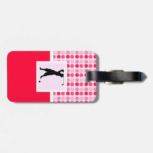 かわいいヴィンテージのゴルファー ラゲッジタグ (裏面横)