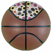 かわいいヴィンテージのシームレスな花のパターン バスケットボール (右)