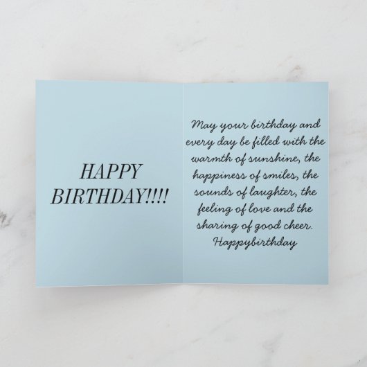 かわいいヴィンテージのハッピーバースデーカード カード (内部)