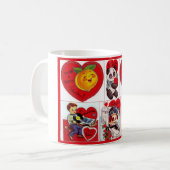かわいいヴィンテージのバレンタインのマグ コーヒーマグカップ (正面左)