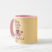 かわいいヴィンテージのバレンタインデー マグカップ (正面左)