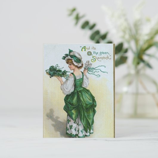 かわいいヴィンテージのパトリキウスの日の郵便はがき シーズンポストカード (スタンド正面)