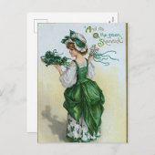 かわいいヴィンテージのパトリキウスの日の郵便はがき シーズンポストカード (正面/裏面)