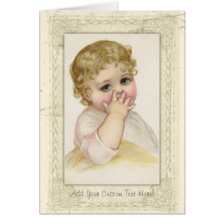 かわいいヴィンテージのベビーのキスのアンティークのイラストレーション