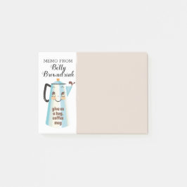 かわいいヴィンテージのレトロのコーヒーポットの濾過器 ポストイット