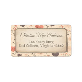 かわいいヴィンテージの住所/配送料/ブックラベル ラベル