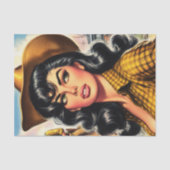 かわいいヴィンテージの国のピンアップ 薄葉紙 (正面)