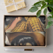 かわいいヴィンテージの国のピンアップ 薄葉紙 (ギフト)