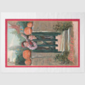 かわいいヴィンテージの子どもたち（ハロウィンカボチャ） 薄葉紙 (正面)