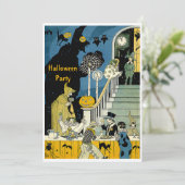 かわいいヴィンテージの子供のハローウィンパーティ 招待状