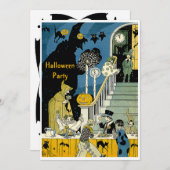 かわいいヴィンテージの子供のハローウィンパーティ 招待状