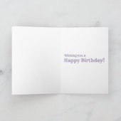 かわいいヴィンテージの子猫ストーブ写真誕生日カード カード (内部)