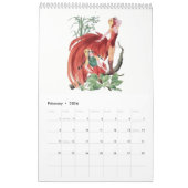 かわいいヴィンテージの水彩画のスケッチの鳥の子供2 カレンダー (2月 2026)