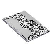 かわいいヴィンテージの白いバラ ノートブック (右側)