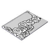 かわいいヴィンテージの白いバラ ノートブック (左側)