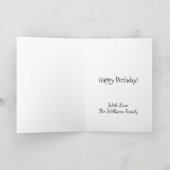 かわいいヴィンテージの童謡のフラワーチャイルドのブラックベリー カード (内部)