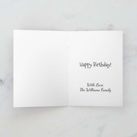 かわいいヴィンテージの童謡のフラワーチャイルドのブラックベリー カード (内部)