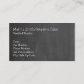 かわいいヴィンテージの賢いフクロウの読書黒板 名刺 (裏面)