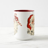 かわいいヴィンテージの赤いサンタクロースのコーヒー・マグ マグカップ (中央)