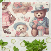 かわいいヴィンテージはシームレス キッチンタオル (折り畳み)